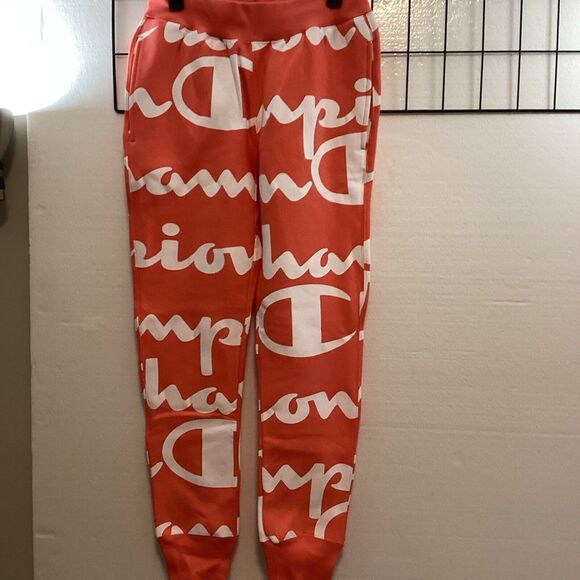 Champion Sweatshirt Vintage Reverse Weave & Pants Orange Size M SKU # 58806 - Picture 6 of 12